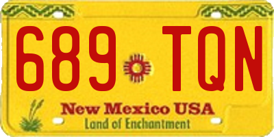 NM license plate 689TQN