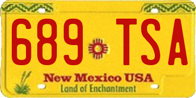 NM license plate 689TSA