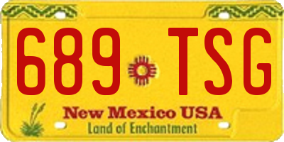NM license plate 689TSG