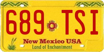 NM license plate 689TSI