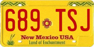 NM license plate 689TSJ
