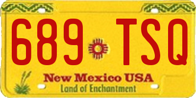 NM license plate 689TSQ
