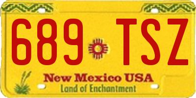NM license plate 689TSZ