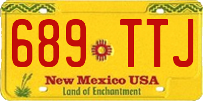 NM license plate 689TTJ