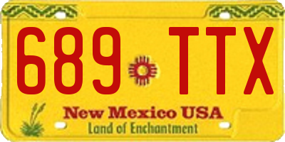NM license plate 689TTX