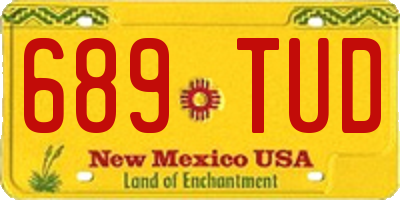 NM license plate 689TUD
