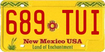 NM license plate 689TUI