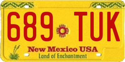 NM license plate 689TUK