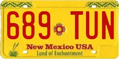 NM license plate 689TUN