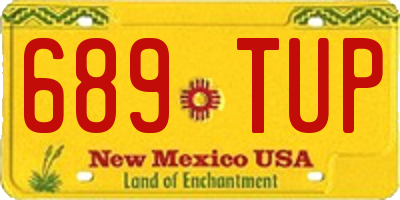 NM license plate 689TUP