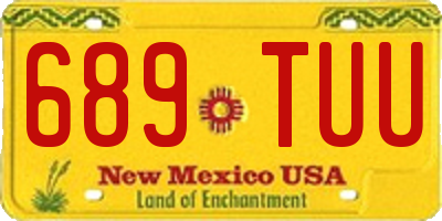 NM license plate 689TUU