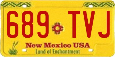 NM license plate 689TVJ