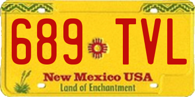 NM license plate 689TVL