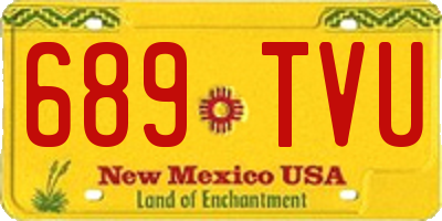 NM license plate 689TVU