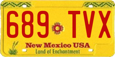 NM license plate 689TVX