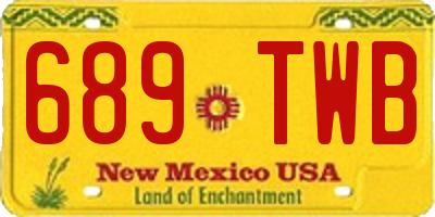 NM license plate 689TWB