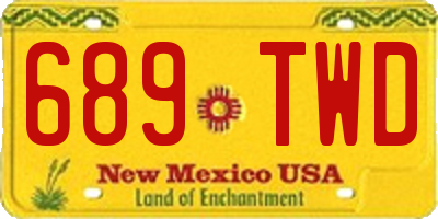NM license plate 689TWD