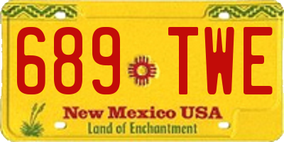 NM license plate 689TWE