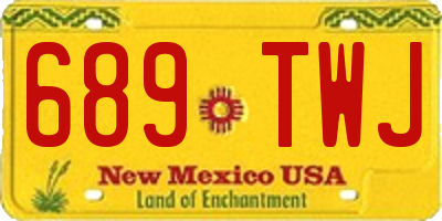 NM license plate 689TWJ