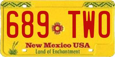 NM license plate 689TWO