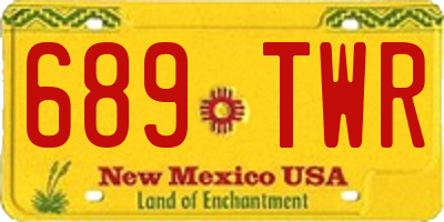 NM license plate 689TWR