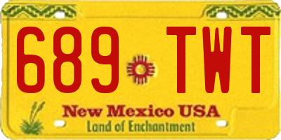 NM license plate 689TWT