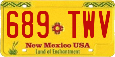 NM license plate 689TWV