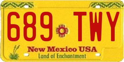 NM license plate 689TWY