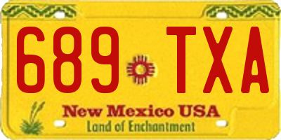 NM license plate 689TXA