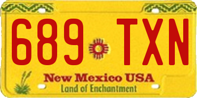 NM license plate 689TXN
