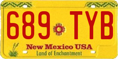 NM license plate 689TYB