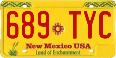 NM license plate 689TYC