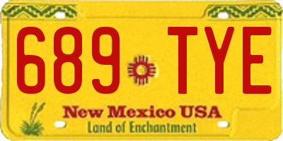 NM license plate 689TYE