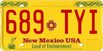 NM license plate 689TYI
