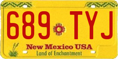 NM license plate 689TYJ