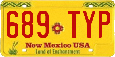 NM license plate 689TYP