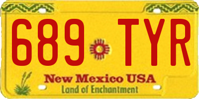 NM license plate 689TYR