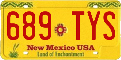 NM license plate 689TYS