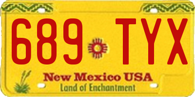 NM license plate 689TYX