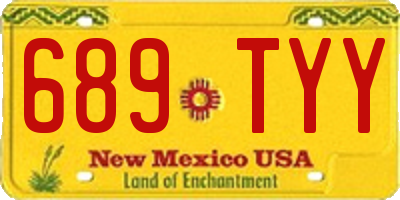 NM license plate 689TYY