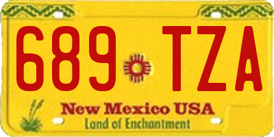 NM license plate 689TZA