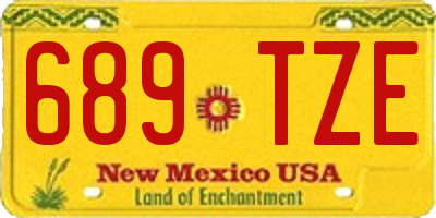 NM license plate 689TZE
