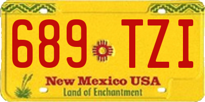 NM license plate 689TZI