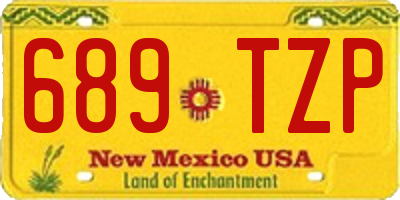 NM license plate 689TZP