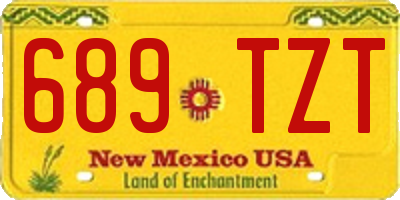 NM license plate 689TZT