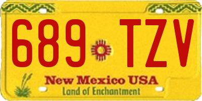 NM license plate 689TZV