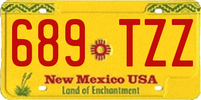 NM license plate 689TZZ