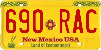 NM license plate 690RAC