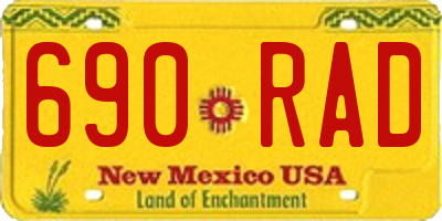 NM license plate 690RAD