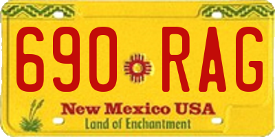 NM license plate 690RAG